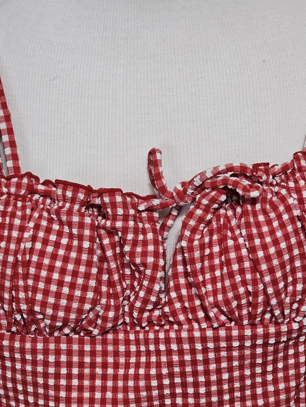 Kacey Lee one-piece swimsuit red white Size Small